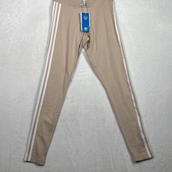 ADIDAS ORIGINALS ADICOLOR CLASSICS 3-STRIPE LEGGING WOMEN Wonder Beige Small NWT - Picture 2 of 6